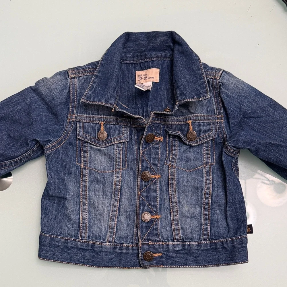 GAP Kids Blue Denim Jacket with Button Front